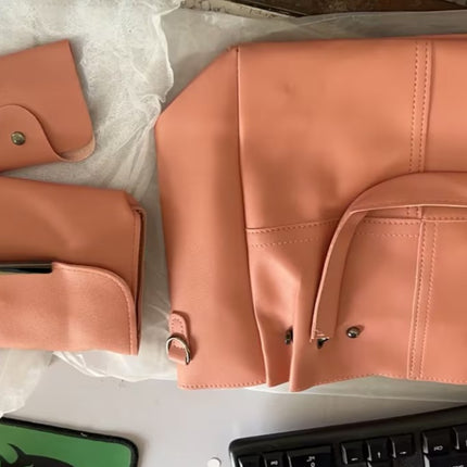 European and American fashion single shoulder Messenger bag ladies three-piece tassels mother bag