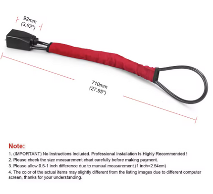 Universal Car Steering Wheel Lock with Seat Belt Socket – Heavy-Duty Steel Rope Anti-Theft Protection Device for Car, SUV, Truck, Van & RV with 3 Keys