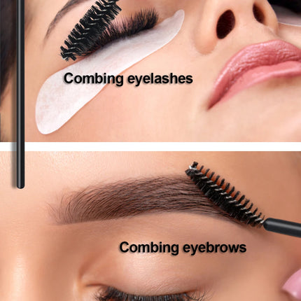 ANNAFRIS 50Pcs  Disposable Eyelash  Brush Soft Head Crystal Eyebrow Brush Lash Extension Brush  Mascara Wand Makeup Tool