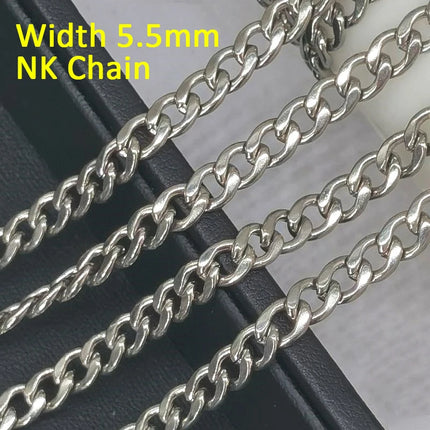 1meter Stainless Steel Necklace Chain for Jewelry Making DIY 1:3 NK Rolo Cable Link Curb Chains Thick Chain Bracelet Accessories