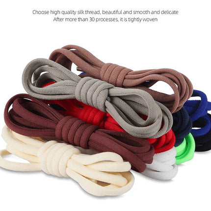 21 Colors No Tie Shoelaces Round Color Metal Lock Elastic Shoelace General For Children And Adults Sneakers Lazy Laces Unisex
