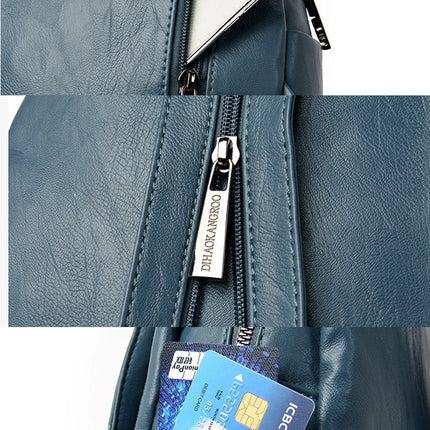 Women Leather Backpacks Zipper Female Chest Bag Travel Back Pack Ladies Bagpack Mochilas School Bags for Teenage Girls Sac A Dos