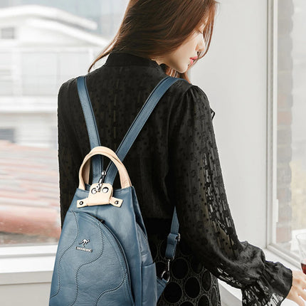 Women Leather Backpacks Zipper Female Chest Bag Travel Back Pack Ladies Bagpack Mochilas School Bags for Teenage Girls Sac A Dos