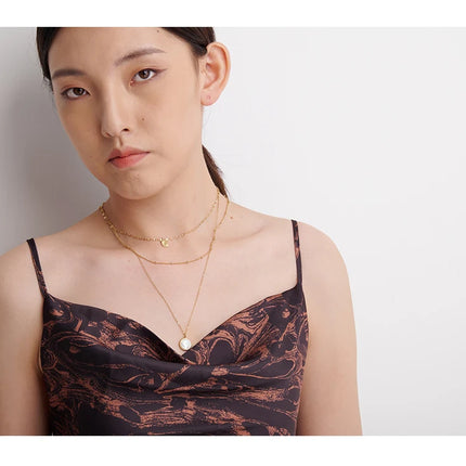 Yhpup Bohemian Round Pendant Stainless Steel Necklace Chain Exquisite Metal Texture Collar Women Necklace бижутерия Office Gift