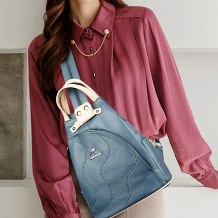 Women Leather Backpacks Zipper Female Chest Bag Travel Back Pack Ladies Bagpack Mochilas School Bags for Teenage Girls Sac A Dos