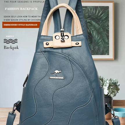 Women Leather Backpacks Zipper Female Chest Bag Travel Back Pack Ladies Bagpack Mochilas School Bags for Teenage Girls Sac A Dos