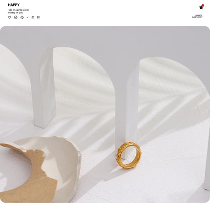 Yhpup Sun Star Moon Ring Stainless Steel Jewelry Stylish Metal Celestial Women Ring joyería acero inoxidable mujer Gift New