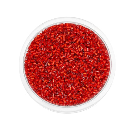 1000/1800Pcs 2mm Hexagon Czech Glass Cylindrical Loose Small Seed Needle Beads for DIY Bracelet Necklace Jewelry Making Supplies