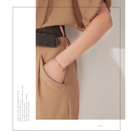 Yhpup Trendy Heart Double Layered Bracelet Stainless Steel Metal Texture Stylish Charm Jewelry браслеты женские Summer Gift