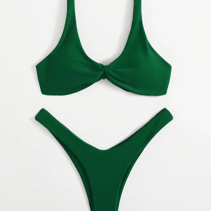 ZTVitality Solid Tie Sexy Bikini 2021 Hot Sale Padded Bra High Leg Bandage Push Up Bikini Set Brazilian Swimsuit Women Swimwear