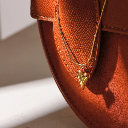 Yhpup Temperament Heart Pendant Chain Necklace for Women Stainless Steel Stylish Choker 18 K Jewelry Waterproof Party Gift