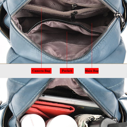 Women Leather Backpacks Zipper Female Chest Bag Travel Back Pack Ladies Bagpack Mochilas School Bags for Teenage Girls Sac A Dos