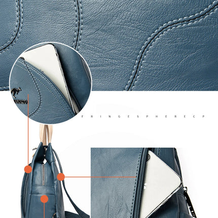 Women Leather Backpacks Zipper Female Chest Bag Travel Back Pack Ladies Bagpack Mochilas School Bags for Teenage Girls Sac A Dos