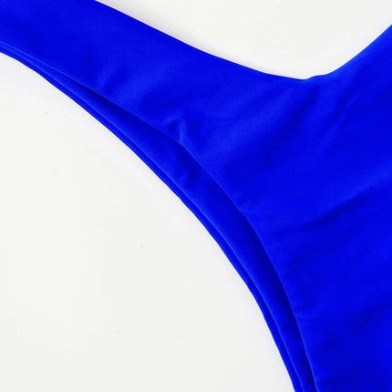 ZTVitality Solid Tie Sexy Bikini 2021 Hot Sale Padded Bra High Leg Bandage Push Up Bikini Set Brazilian Swimsuit Women Swimwear