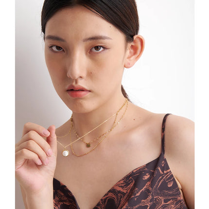 Yhpup Bohemian Round Pendant Stainless Steel Necklace Chain Exquisite Metal Texture Collar Women Necklace бижутерия Office Gift