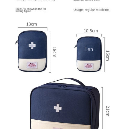 3 Pcs/set Portable Medical Storage Bag Camping Emergency First Aid Kit Organizer Home Outdoor Travel Bag