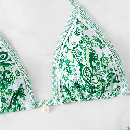 2025 Halter String Triangle Two Piece Bikini Women Swimwear Female Swimsuit Bathers Bathing Swimming Suit Beachwear Summer