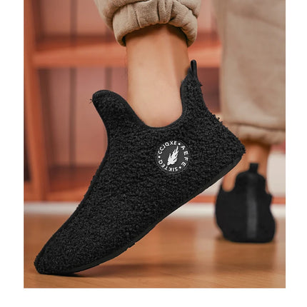 Winter Slippers Men Couples Slippers Non-slip Warm Women and Men Slipper Indoor Soft Shoes Comfortable Flat Home Cotton Shoe