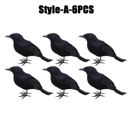 Simulation Black Crow Halloween Black Crow Props Simulation Fake Bird Ghost Festival Halloween Decoration Scary Toys