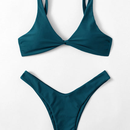 ZTVitality Solid Tie Sexy Bikini 2021 Hot Sale Padded Bra High Leg Bandage Push Up Bikini Set Brazilian Swimsuit Women Swimwear