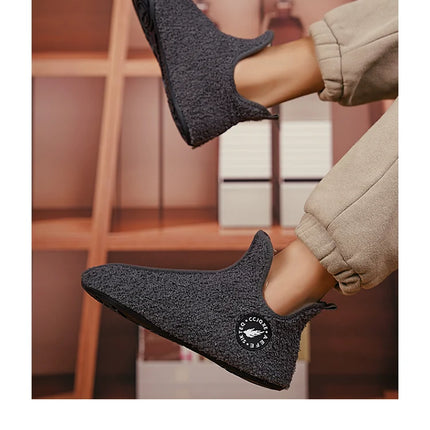 Winter Slippers Men Couples Slippers Non-slip Warm Women and Men Slipper Indoor Soft Shoes Comfortable Flat Home Cotton Shoe