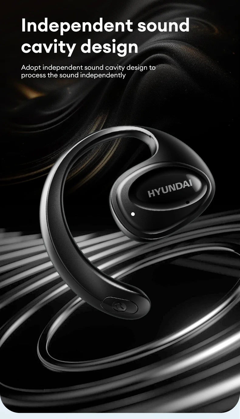 Choice HYUNDAI HY-X15Ultra OWS Wireless Bluetooth 5.4 Headphones with Mic 15h Long Battery Life Hifi Sound For Sport Gaming