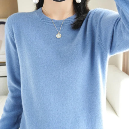 Women Sweater O-neck Autumn Winter BasicPullover Warm Casual Pulls Jumpers Korean FashionSpring Knitwear Bottoming Shirt 2023