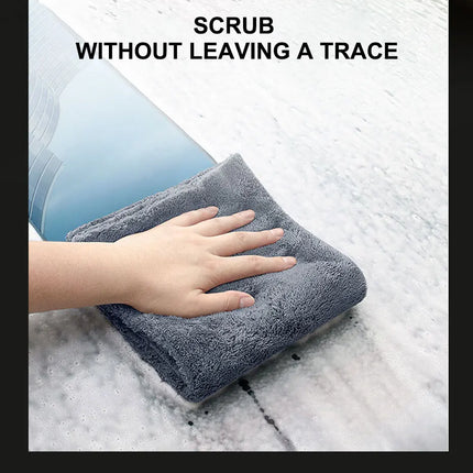 SEAMETAL 40X100CM Car Wash Towel Coral Velvet Microfiber Clean Cloth No Hemming Thickened Soft High Absorbent Car Washing Towels