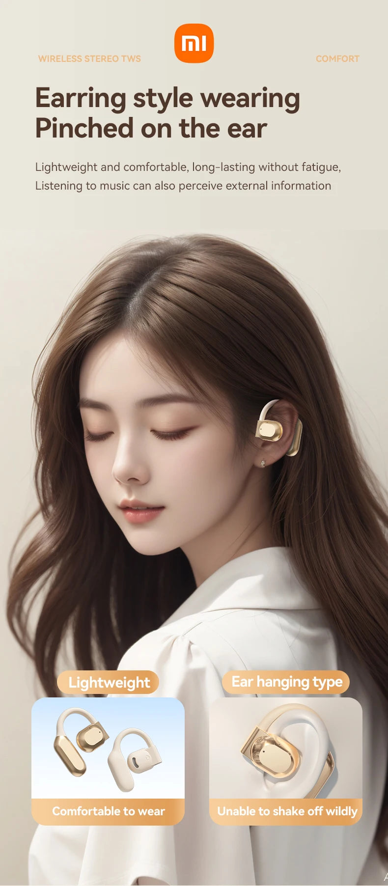 XIAOMI M62 Wireless Earbuds Hifi Sound Bluetooth 5.3 Headphones Over-Ear Headset Waterproof TWS Earphones With Mic For Android
