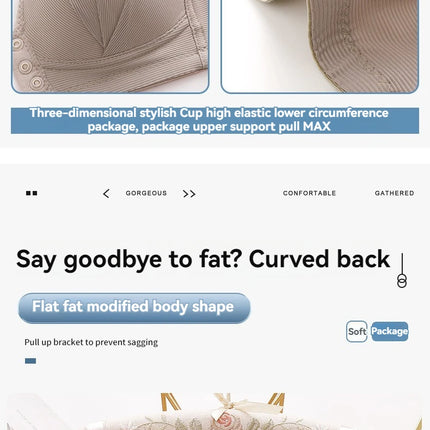 New Large Size Front Buckle Sexy Push up WOMEN'S Bra Adjustable Thin Cup Breathable Comfortable Middle-aged Mom Ladies Underwear