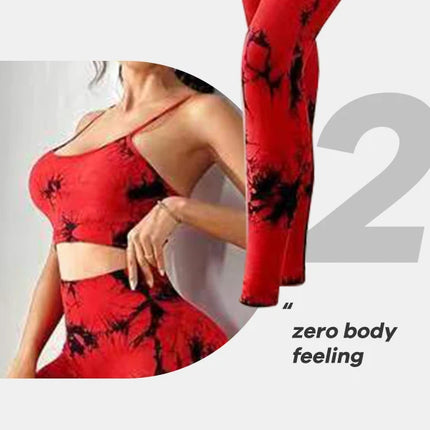 Tie Dye Yoga Women's Tracksuit Fitness Yoga Sets Sportswear Workout Bra+High Waist Leggings Gym Clothing Seamless Sports Suits