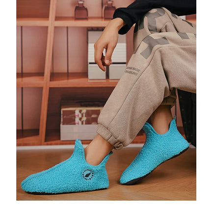 Winter Slippers Men Couples Slippers Non-slip Warm Women and Men Slipper Indoor Soft Shoes Comfortable Flat Home Cotton Shoe