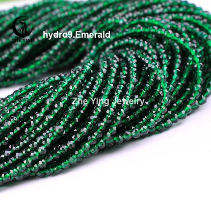 Zhe Ying 10strands/lot Tea Color Glass Beads Hydro Round Micro Faceted Crystal Loose Beads for Bracelet Necklace Accessories