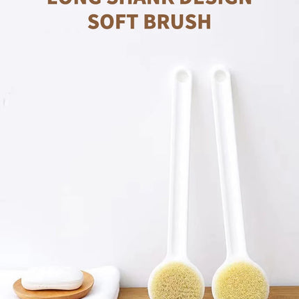 1 Pack Long Handle Shower Brush Unisex Senior Single Side Back Brush Bath Brush Exfoliating Suitable For Wet And Dry Brushes