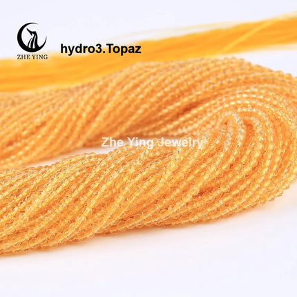 Zhe Ying 10strands/lot Tea Color Glass Beads Hydro Round Micro Faceted Crystal Loose Beads for Bracelet Necklace Accessories