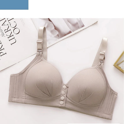 New Large Size Front Buckle Sexy Push up WOMEN'S Bra Adjustable Thin Cup Breathable Comfortable Middle-aged Mom Ladies Underwear
