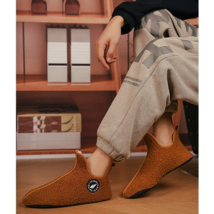 Winter Slippers Men Couples Slippers Non-slip Warm Women and Men Slipper Indoor Soft Shoes Comfortable Flat Home Cotton Shoe