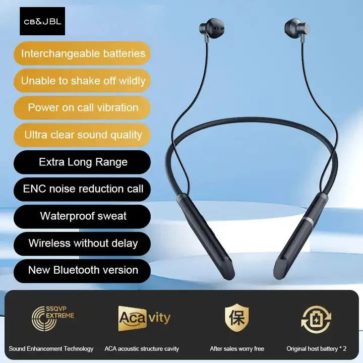 100% Original For CB&JBL B998 wireless Headphone Bluetooth 5.3 MagneticNeckband Earphones Neck Sports Headset long endurance