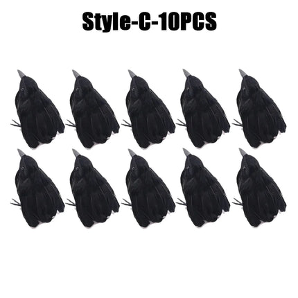 Simulation Black Crow Halloween Black Crow Props Simulation Fake Bird Ghost Festival Halloween Decoration Scary Toys