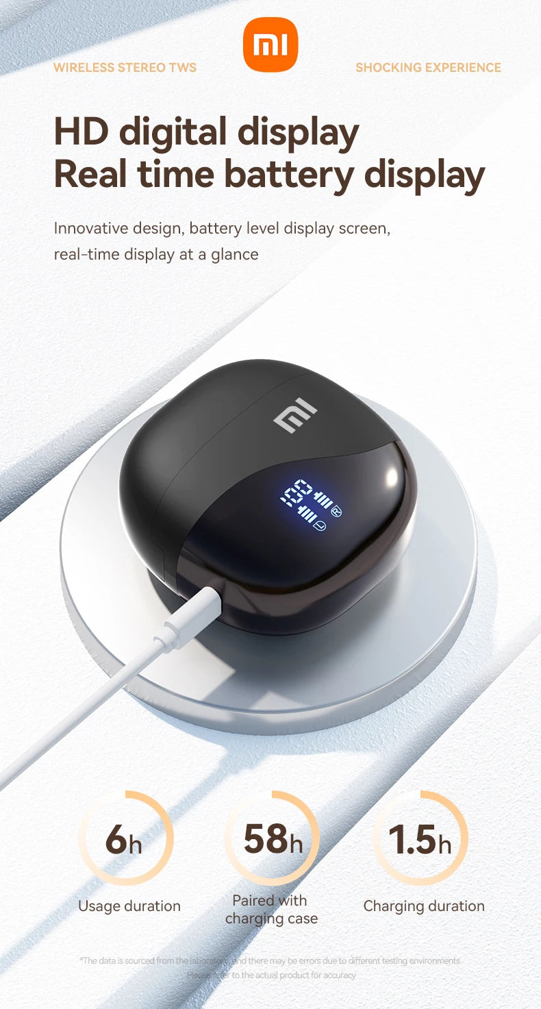 XIAOMI M62 Wireless Earbuds Hifi Sound Bluetooth 5.3 Headphones Over-Ear Headset Waterproof TWS Earphones With Mic For Android