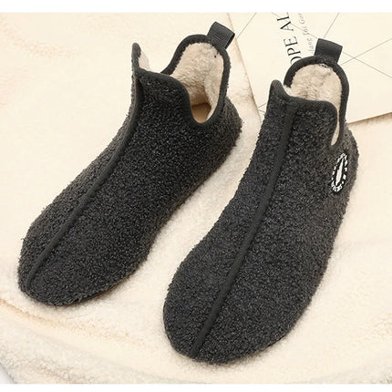 Winter Slippers Men Couples Slippers Non-slip Warm Women and Men Slipper Indoor Soft Shoes Comfortable Flat Home Cotton Shoe