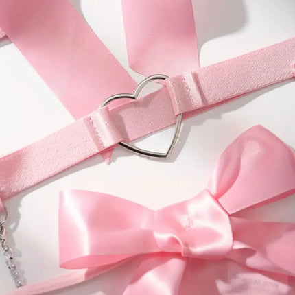 Red Floral Lace Garter Lingerie Set With Choker Women Intimates 2022 Underwire Bra And Thongs Ladies Underwear Set