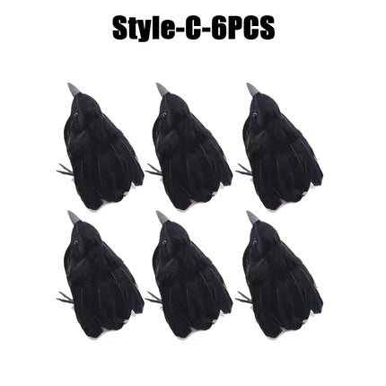 Simulation Black Crow Halloween Black Crow Props Simulation Fake Bird Ghost Festival Halloween Decoration Scary Toys