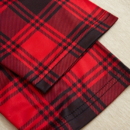 3Pcs Women's Pajama Set Camisole Shorts Trousers Three-Piece Bow Tie Home Wear Set Plaid Print Sleepwear for Women Christmas pjs