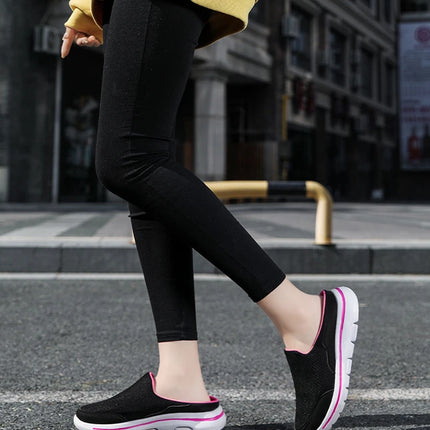 2024 Summer new breathable mesh shoes outdoor non-slip walking shoes comfortable sandals men half slippers casual loafers 35-48