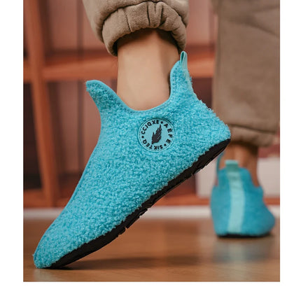 Winter Slippers Men Couples Slippers Non-slip Warm Women and Men Slipper Indoor Soft Shoes Comfortable Flat Home Cotton Shoe