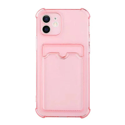 Luxury Card Bag Wallet Clear Protective Case For iphone 11 12 13 14 15 Pro X XR XS Max 7 8 SE Shockproof Transparent Cover Cases