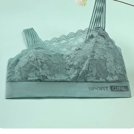 Sexy Lace Seamless Large Size Women's Bra Comfortable Breathable Sports Beauty Back Vest Sleep Gathered Wrapped Chest Tube Top