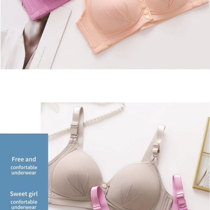 New Large Size Front Buckle Sexy Push up WOMEN'S Bra Adjustable Thin Cup Breathable Comfortable Middle-aged Mom Ladies Underwear