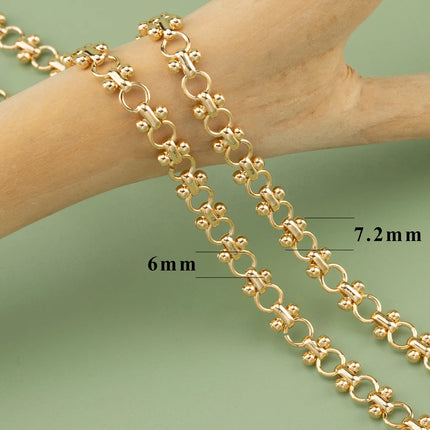 YEGUI C77,diy chain,18k gold rhodium plated,copper,pass REACH,nickel free,jewelry making,charms,diy bracelet necklace,1m/lot